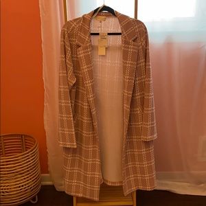 Melloday Long jacket plaid rose